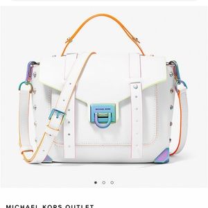 Michael Kors Manhattan Med with white dust bag.  used once. Too small for me.